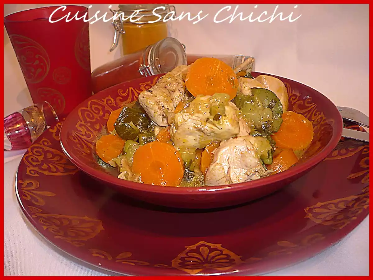 Blancs de poulet à l'orientale aux légumes