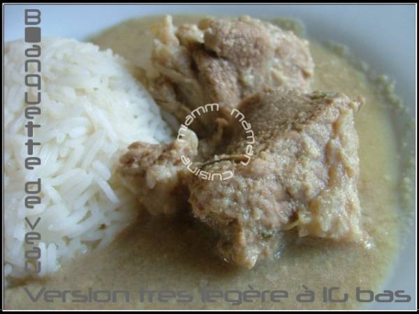 Blanquette de veau version très légère (sur le principe de l'IG bas)