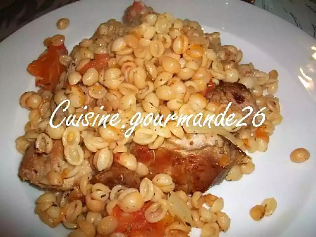 Blésotto à la tomate et à la dinde