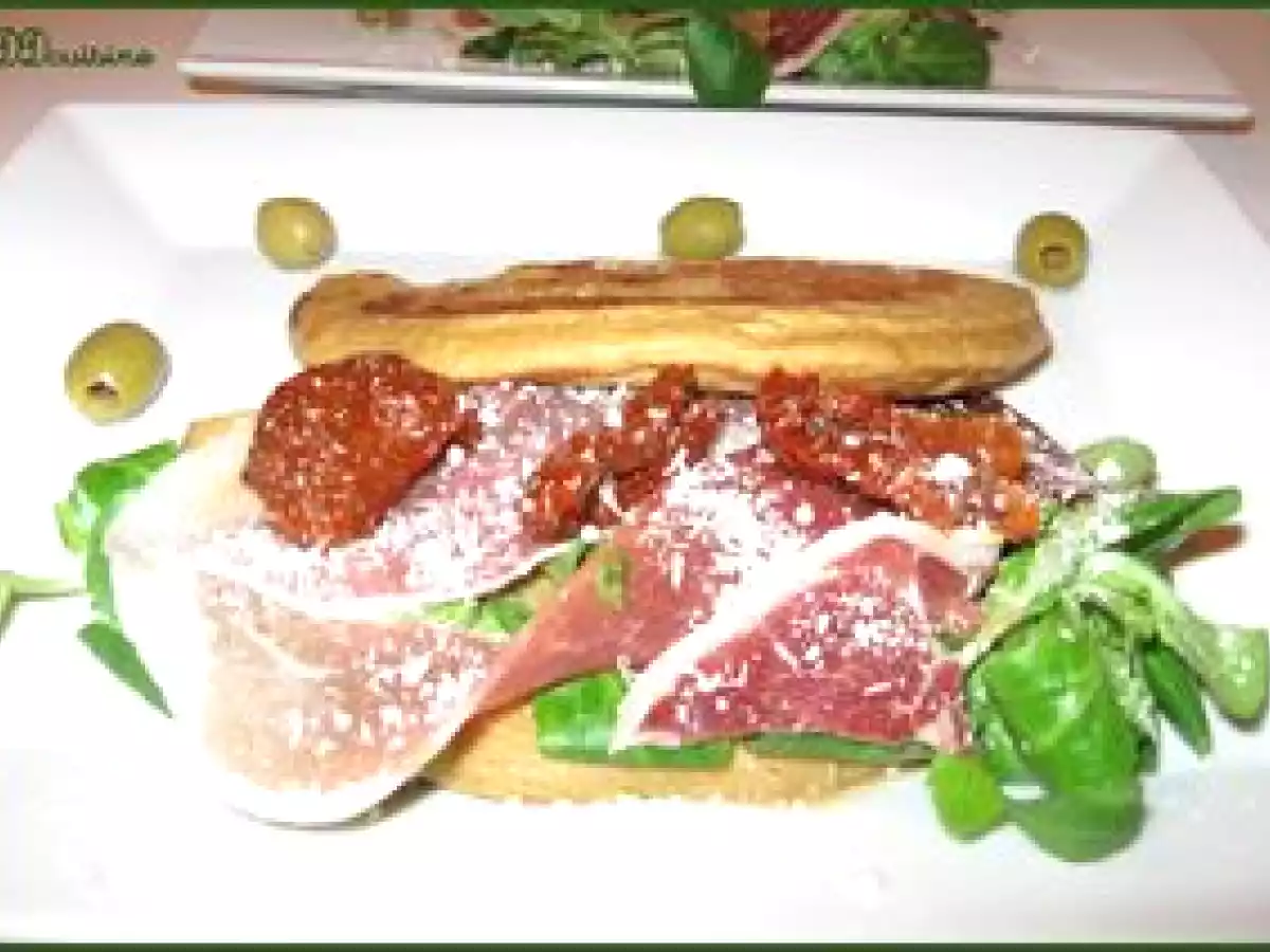 Blinis à l'italienne au jambon de Parme, à la mâche et aux tomates séchées - photo 2