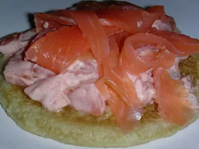 Blinis au saumon et tarama