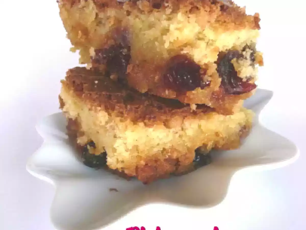 Blondie aux canneberges séchées au chocolat blanc