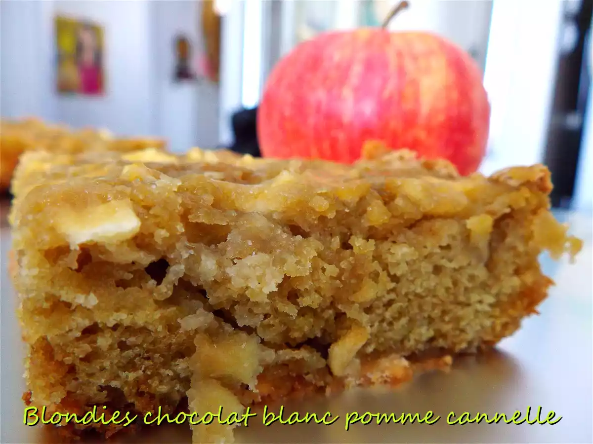 BLONDIES CHOCOLAT BLANC POMME CANNELLE