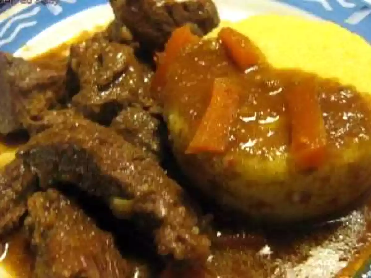 Boeuf au satay et sa polenta