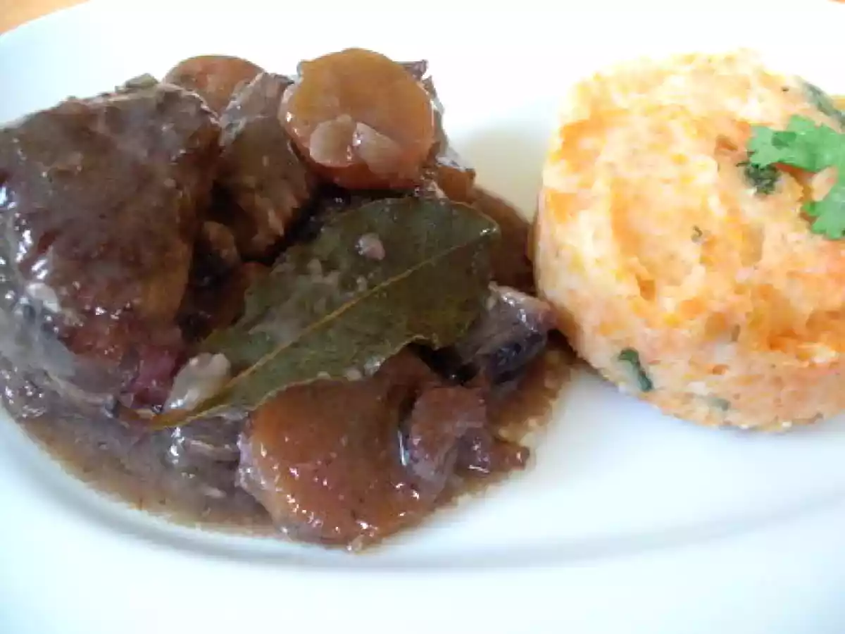 Boeuf bourguignon de Monsieur, purée carotte et coriandre