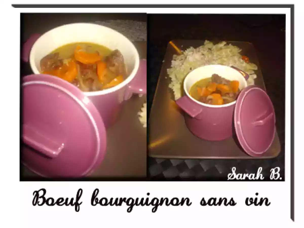 Boeuf bourguignon sans vin