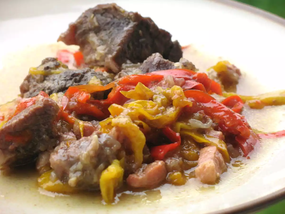 Boeuf braisé aux poivrons