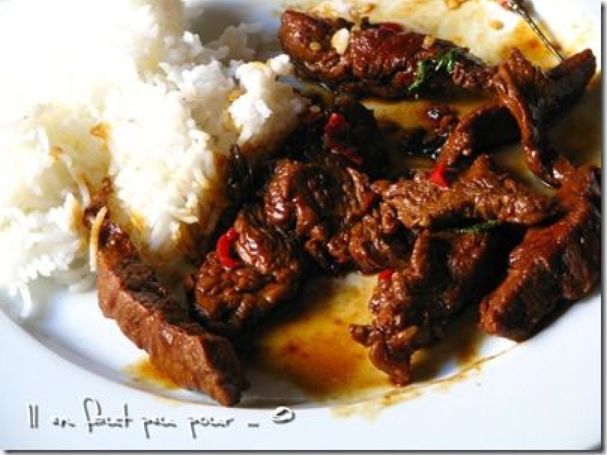 Recette de boeuf épicé au basilic thaï