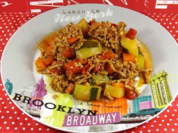 Boeuf haché & légumes au cookéo - Recette Ptitchef