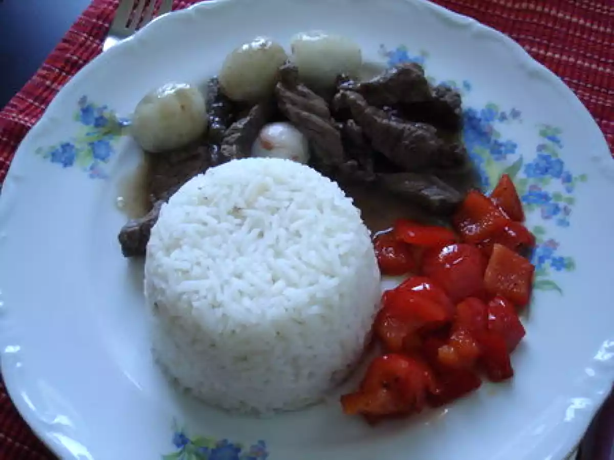 Boeuf sauce aux litchis