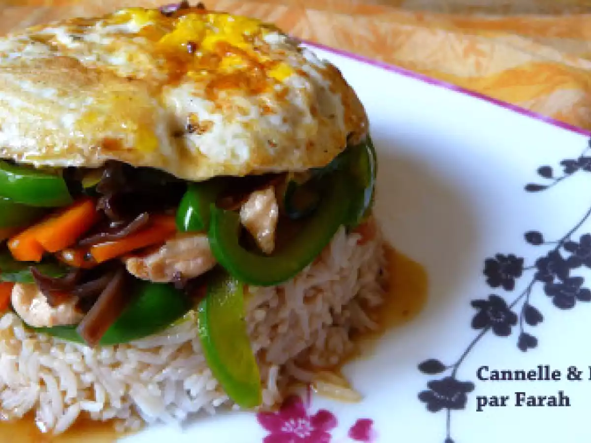 Bol renversé (Sauté de légumes, poulet & champignons noirs) (La Réunion) - photo 2