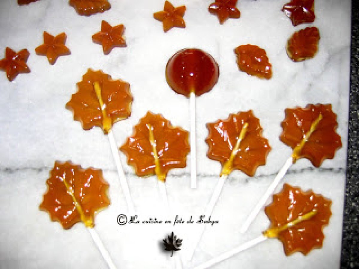 Bonbons et sucettes au sirop d'érable un pur délice!! Recette Ptitchef