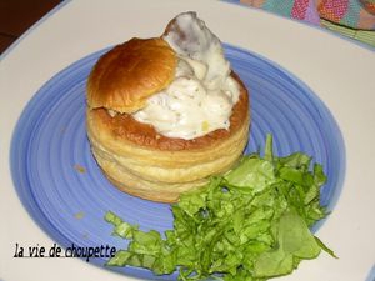 Recette bouchées à la reine volaille et champignons