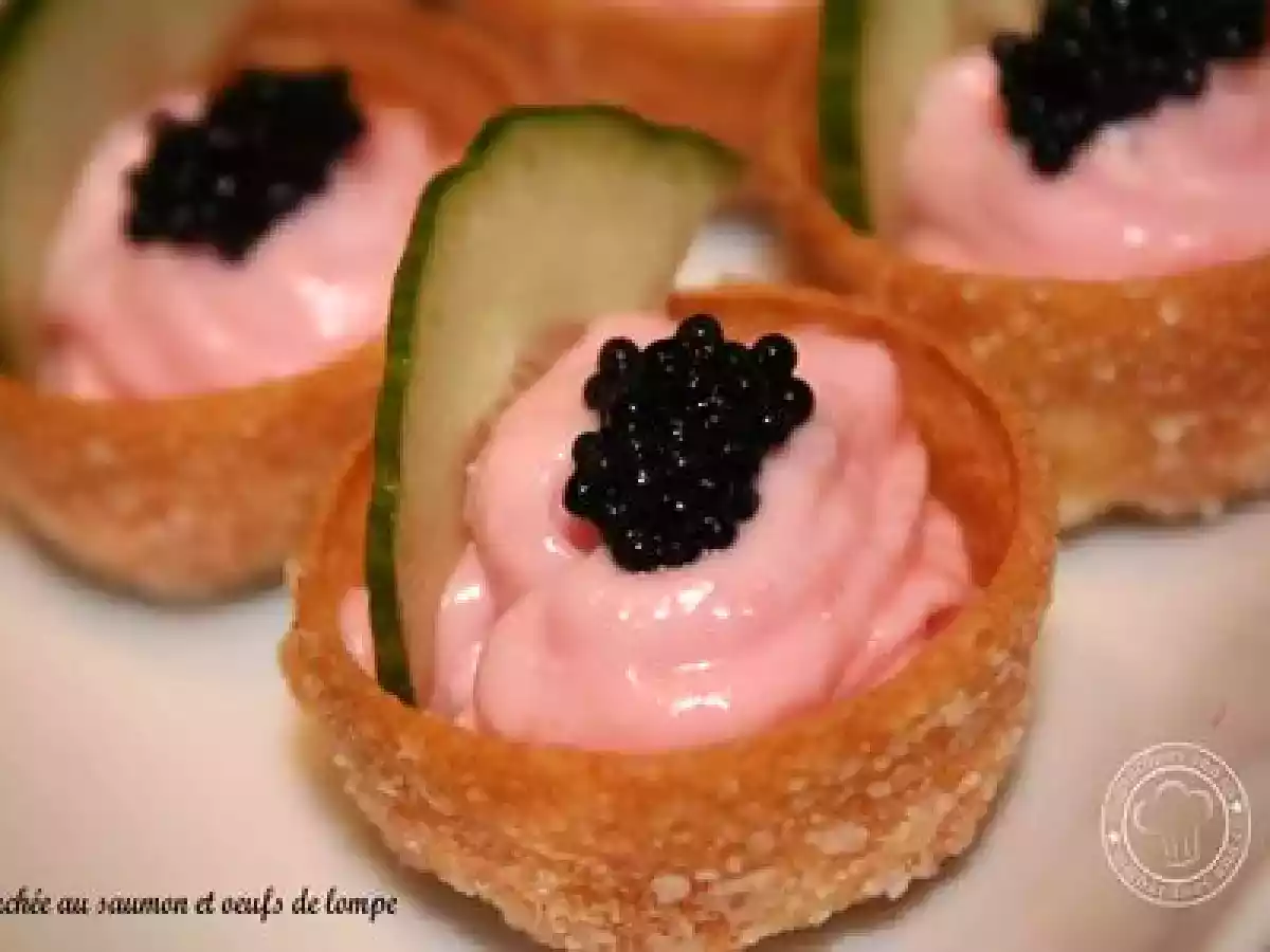 BOUCHEES AU SAUMON ET OEUFS DE LOMPE - photo 2