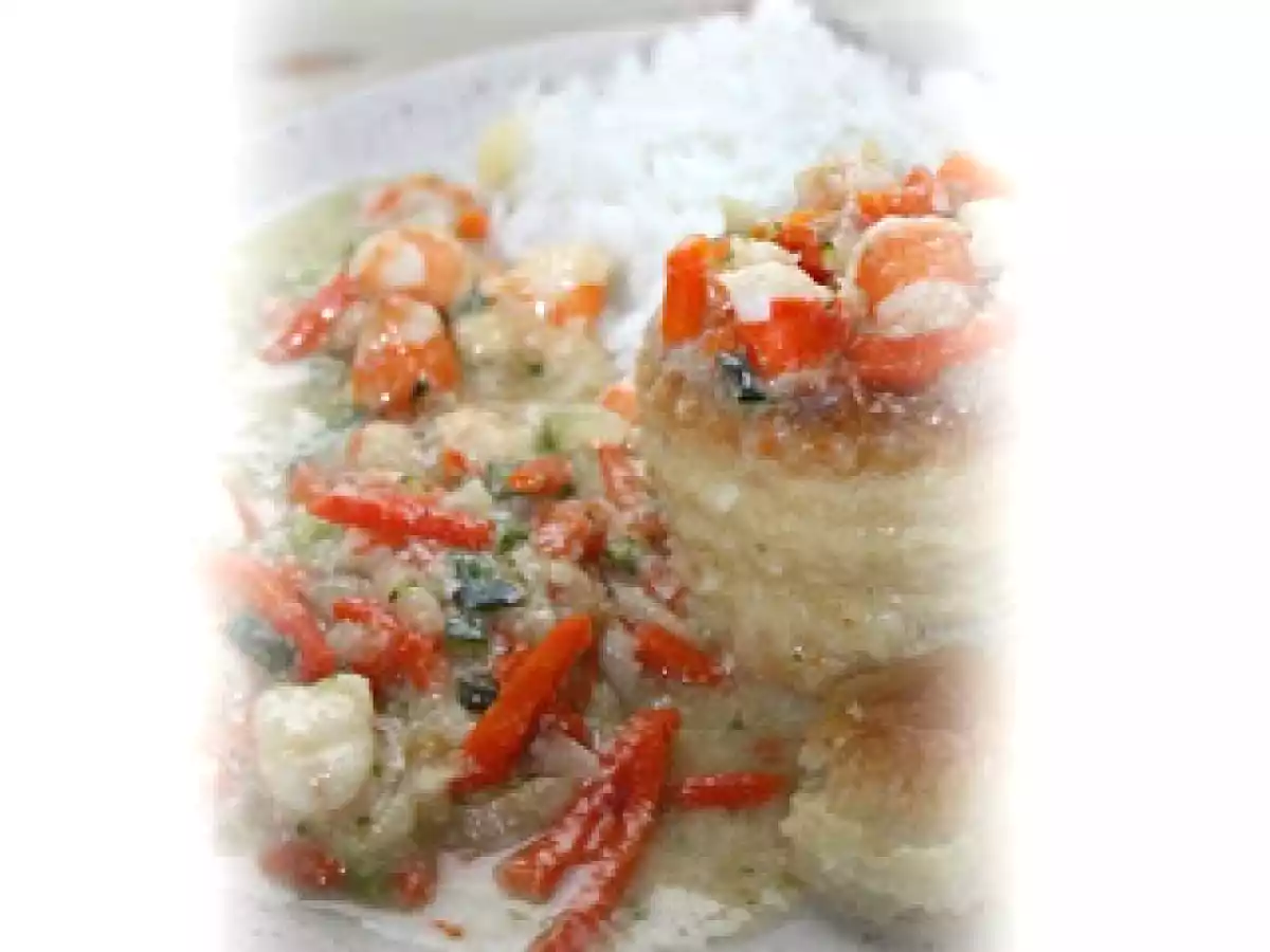 Bouchées aux crevettes et aux légumes