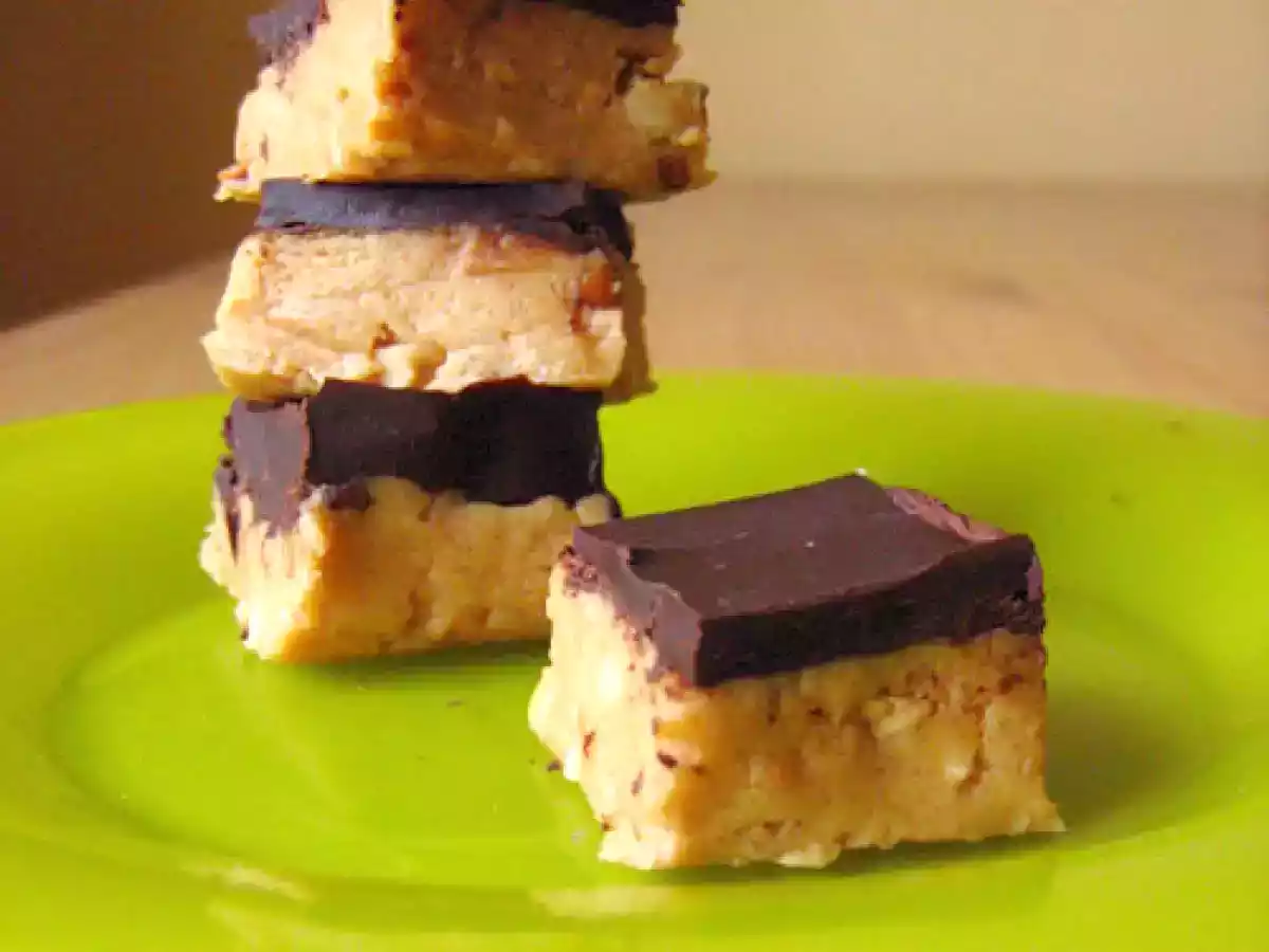 Bouchées chocolat et beurre de cacahuète, juste pour se faire plaisir.