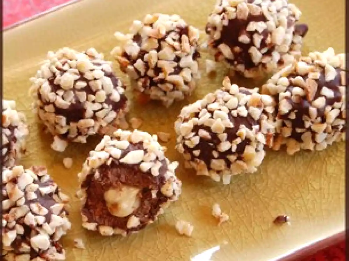 Bouchées chocolatées aux noisettes et gianduja