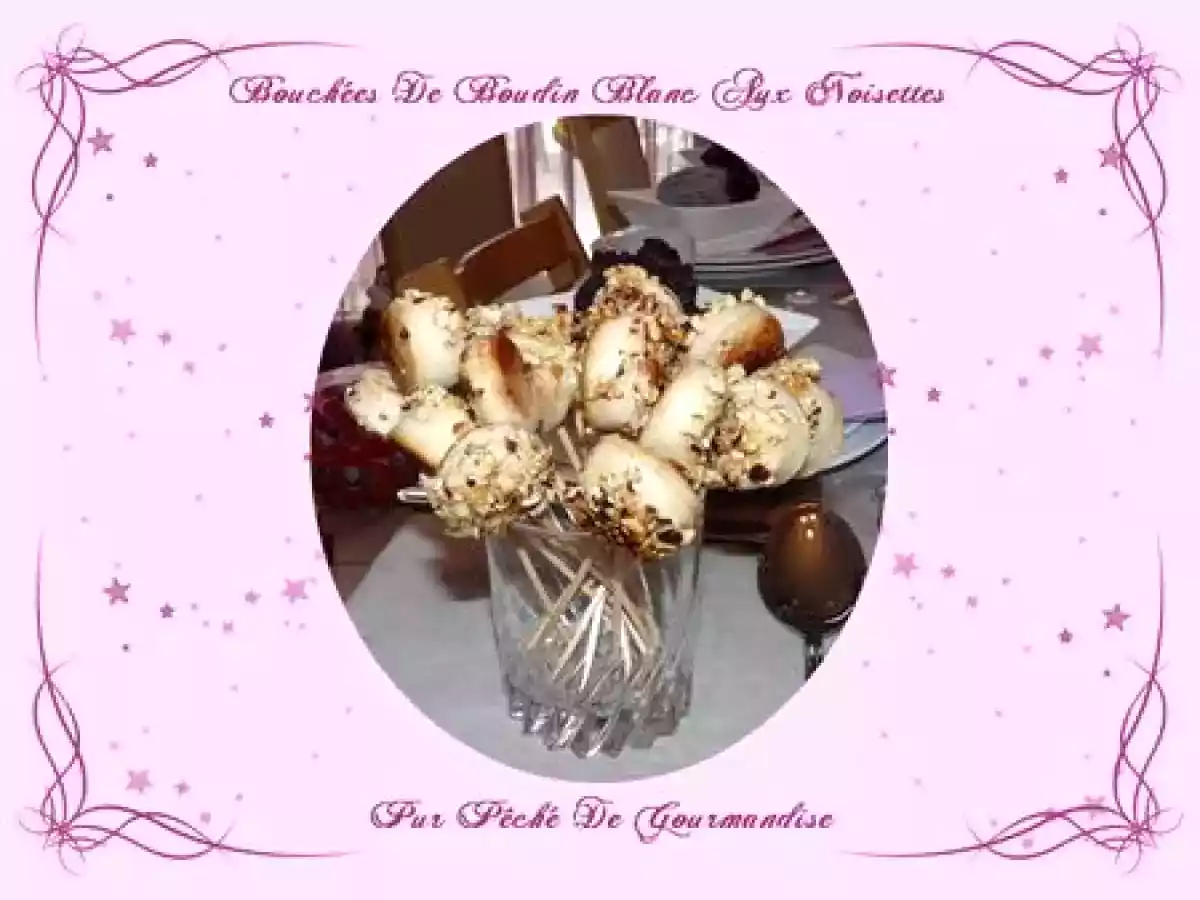Bouchées de boudin blanc aux noisettes