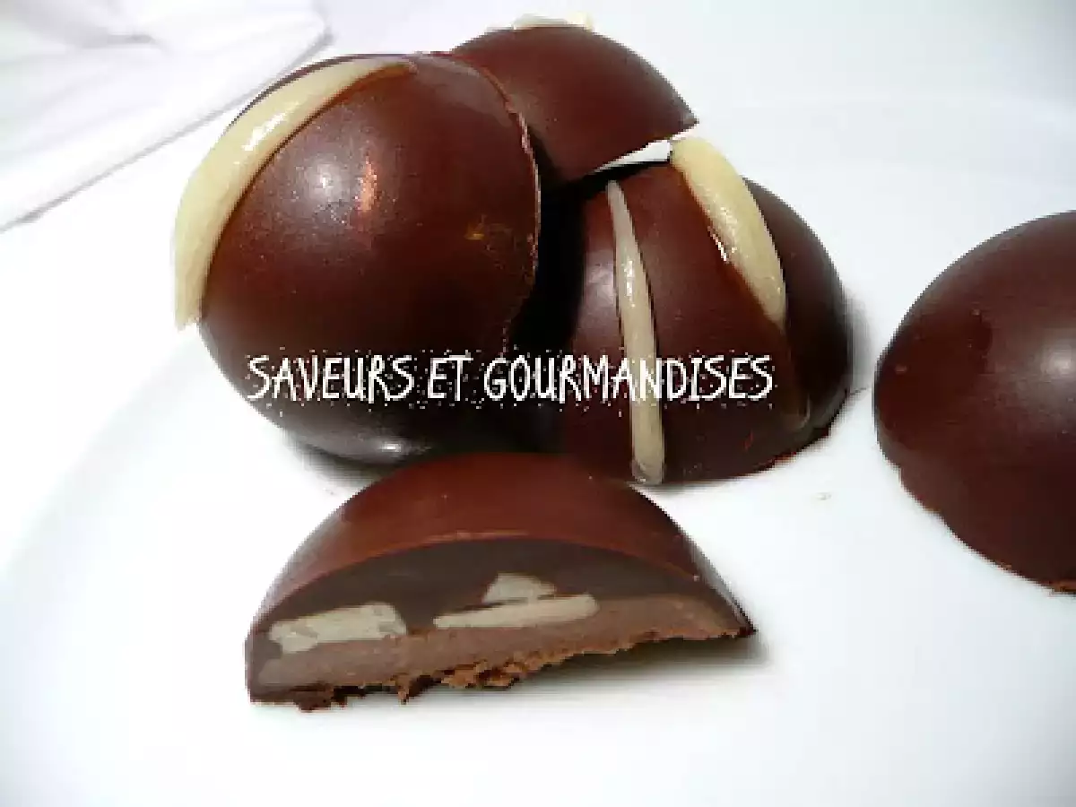 BOUCHEES DE CHOCOLAT AUX NOIX DE CAJOU ET CARAMEL. - photo 2