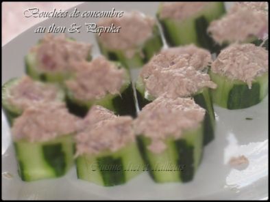 Recette de Cuillère apéritive de concombre au Coraya Thon