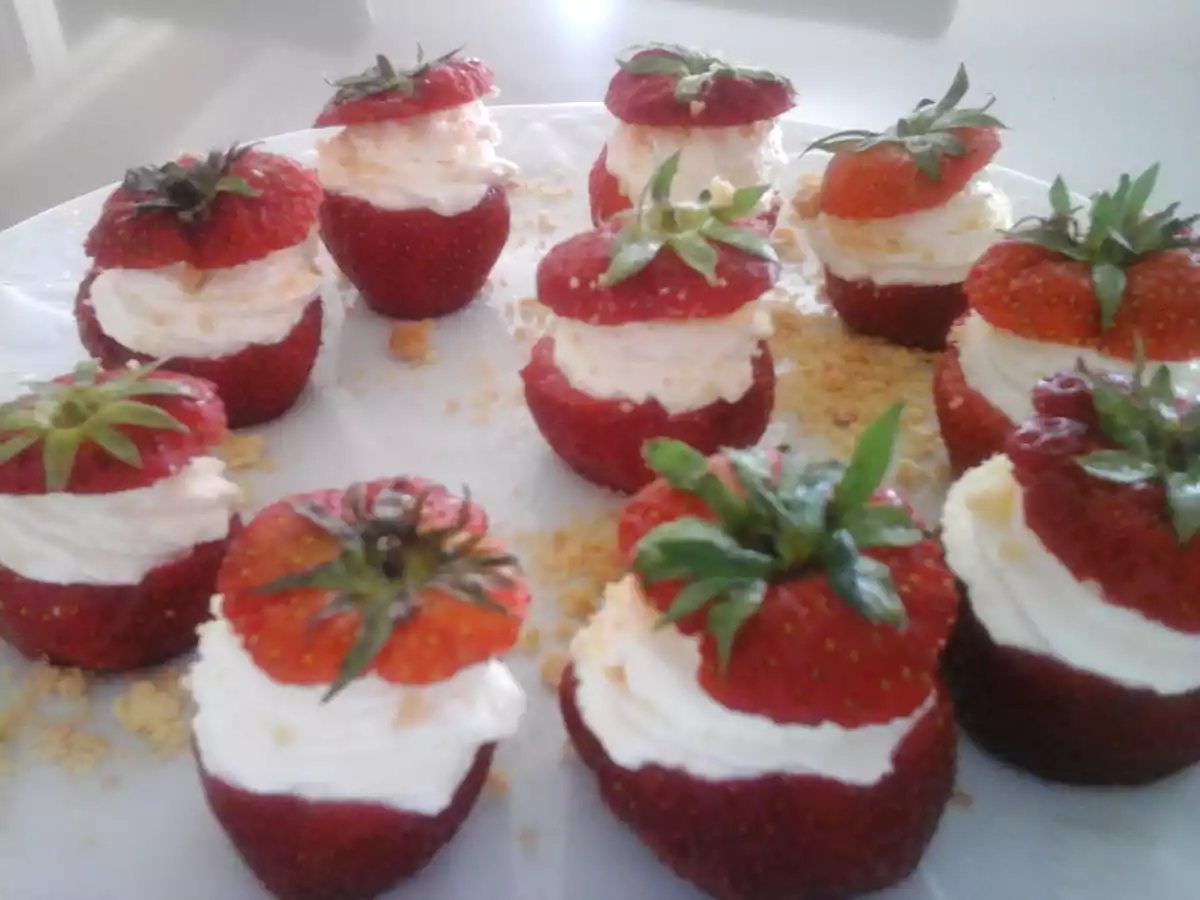 Bouchées de fraises façon tiramisu