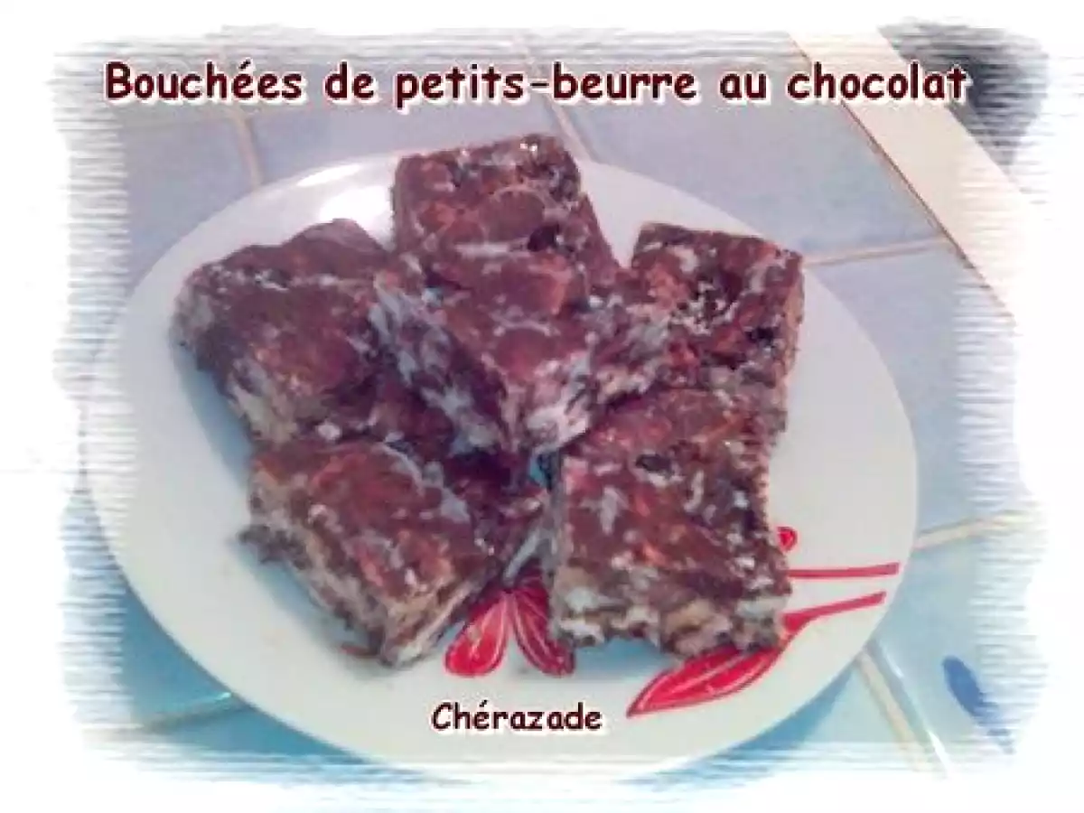 Bouchées de petits beurre au chocolat