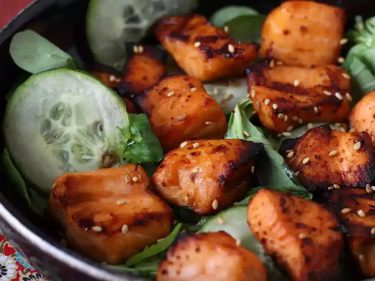 Bouchées de saumon au Air fryer avec une marinade asiatique - photo 6