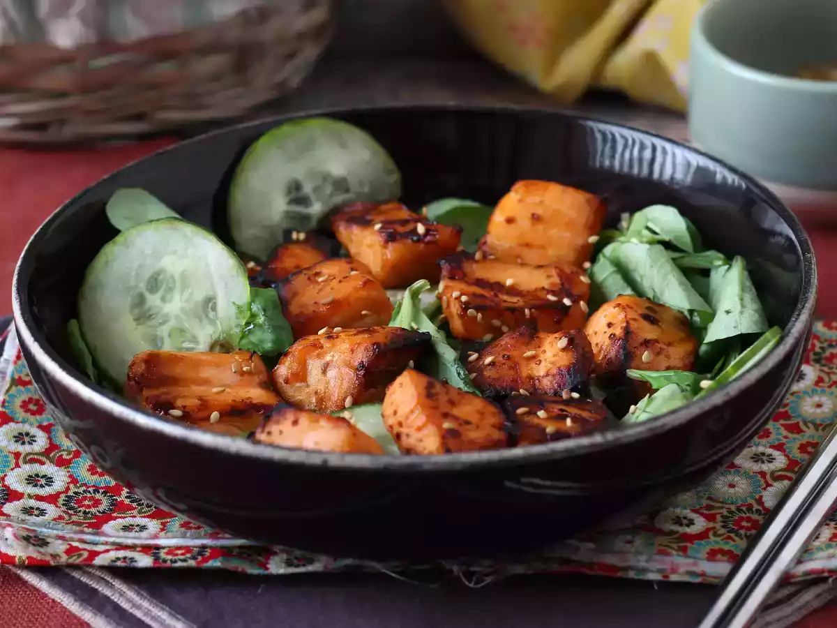 Bouchées de saumon au Air fryer avec une marinade asiatique - photo 5