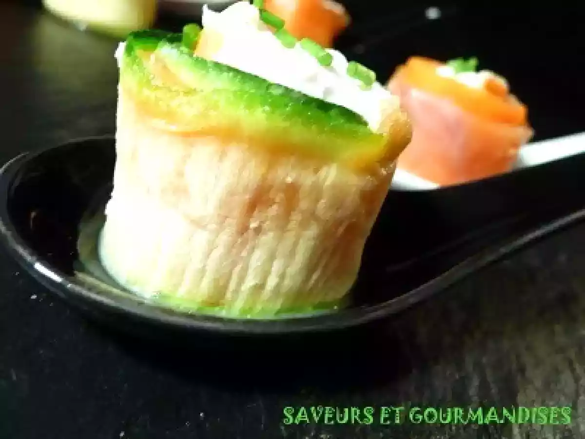 Bouchées de saumon farcies aux crabe et fromage. - photo 3