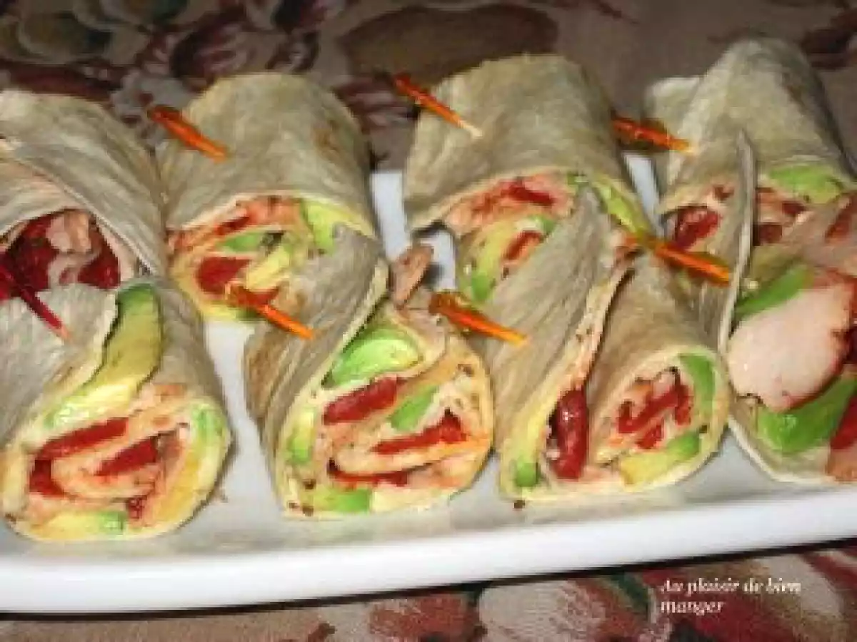 Bouchées de tortillas à la dinde et à l'avocat