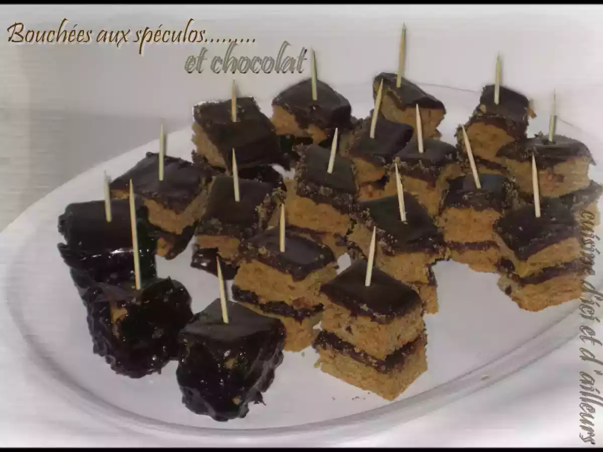 Bouchées moelleuses aux Spéculoos & chocolat