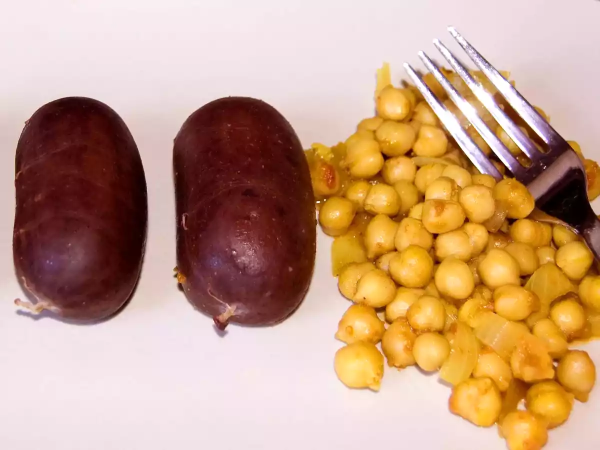 Boudin antillais, colombo de pois chiches