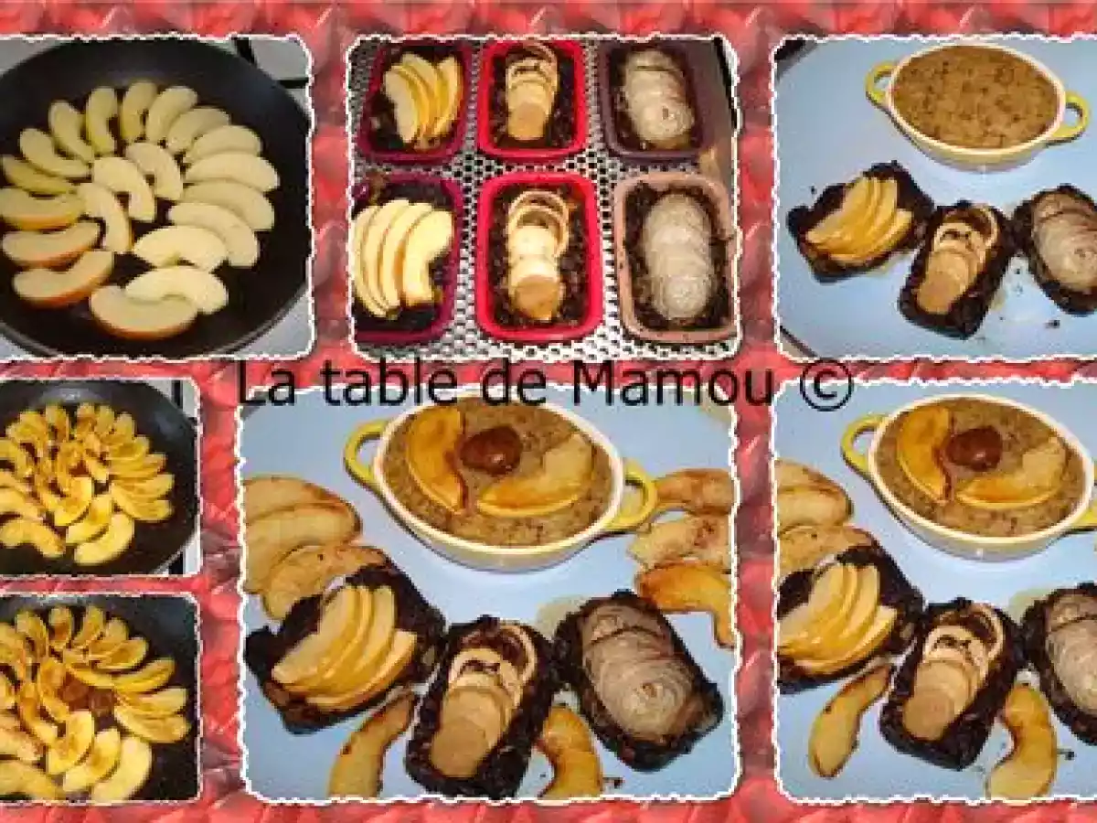 Boudin aux pommes, champignons et échalotes