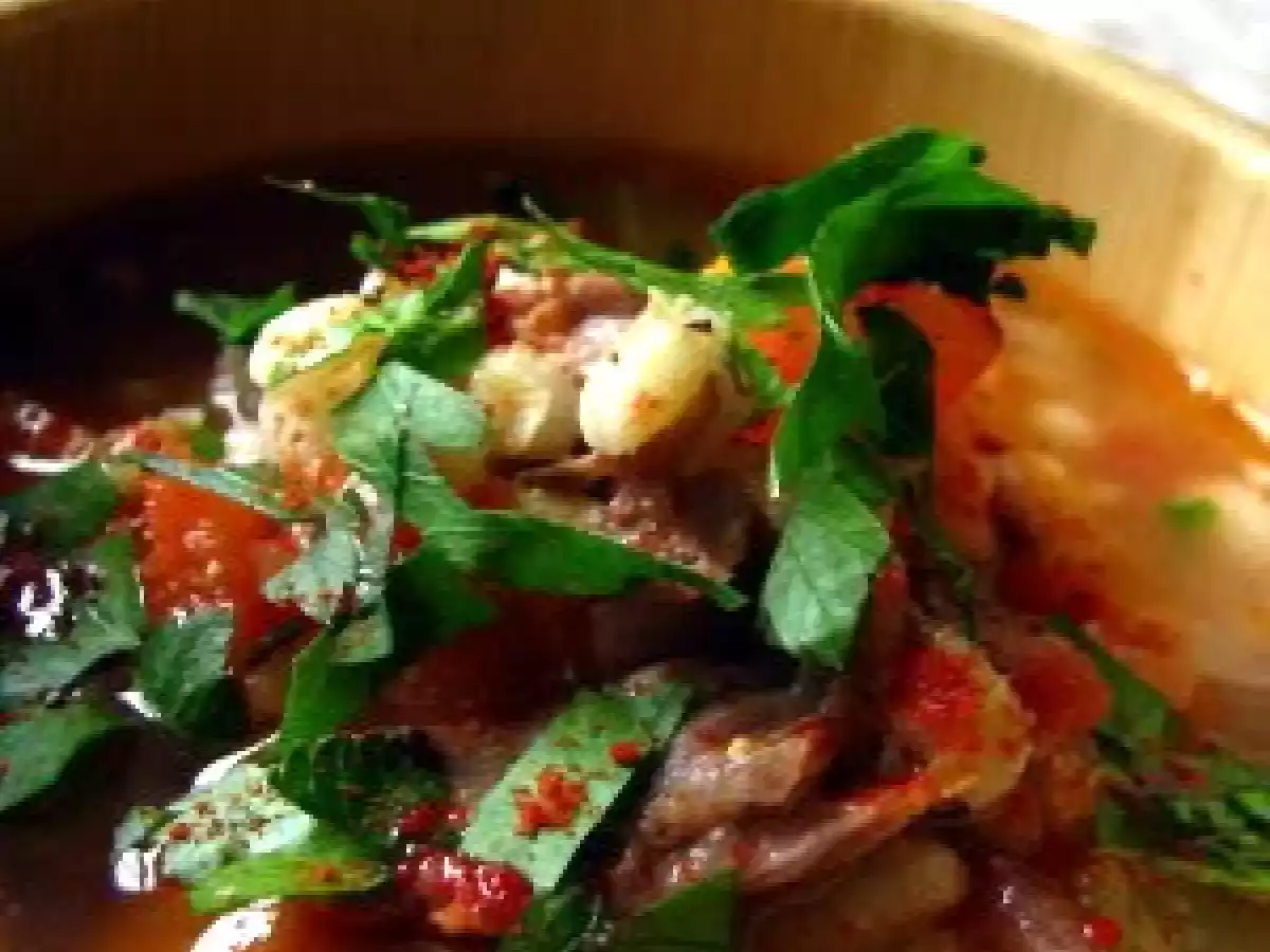 Bouillon de queue de boeuf au paprika fumé