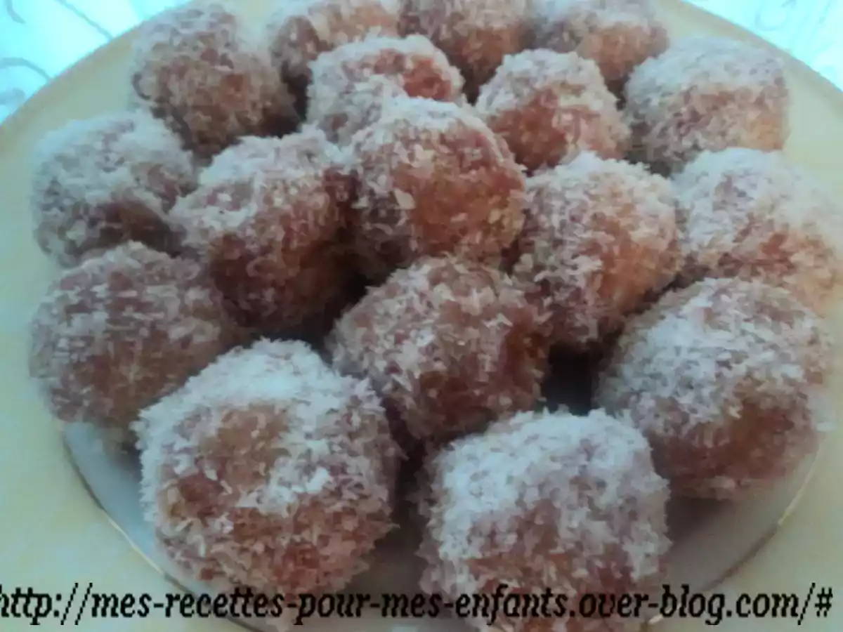 Boule de neige à la confiture de cerise