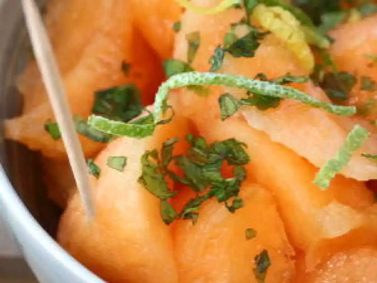 Boules de melon pour l'apéro.