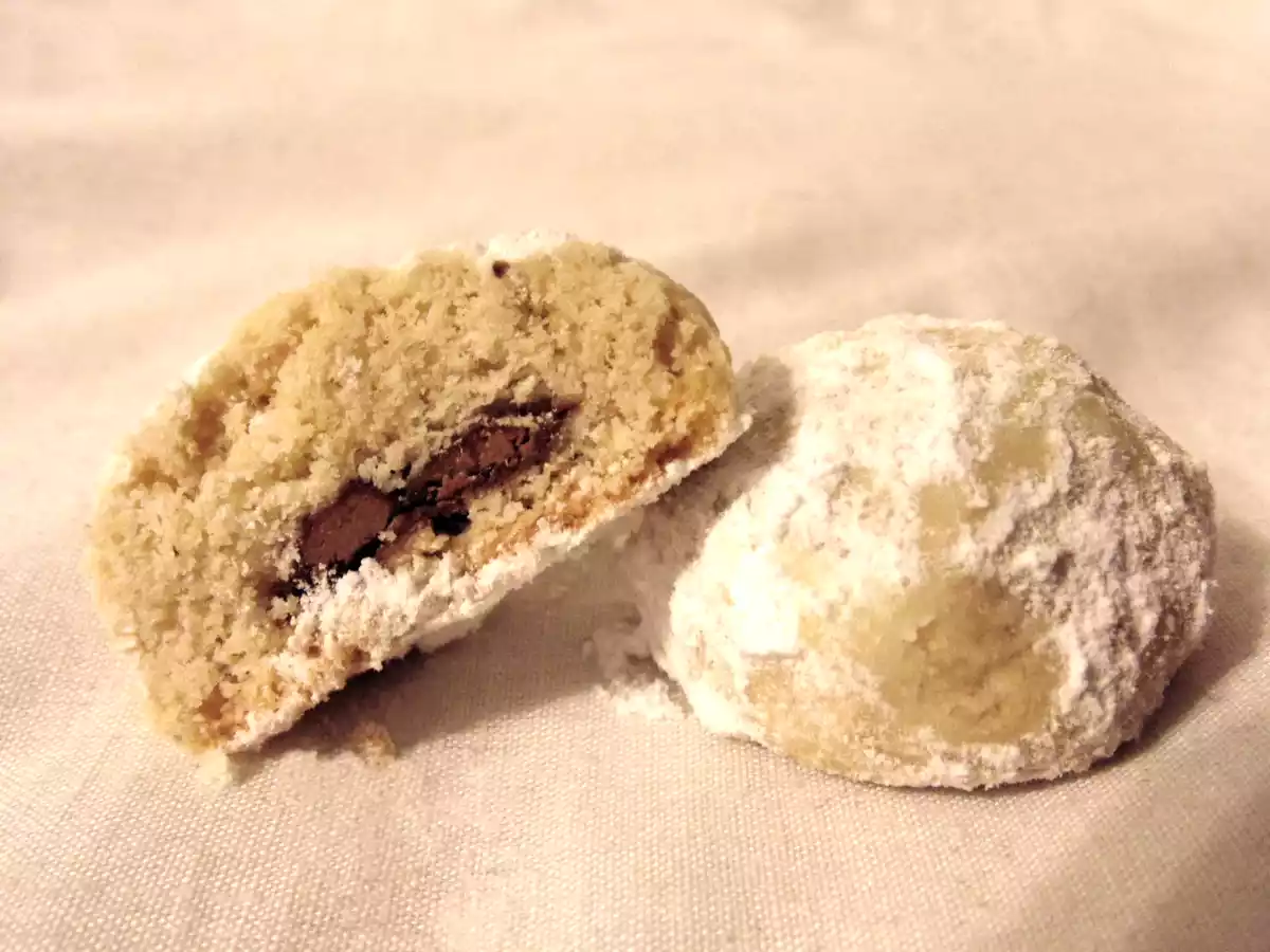 Boules de neige au coeur en chocolat (sans oeuf) - photo 2