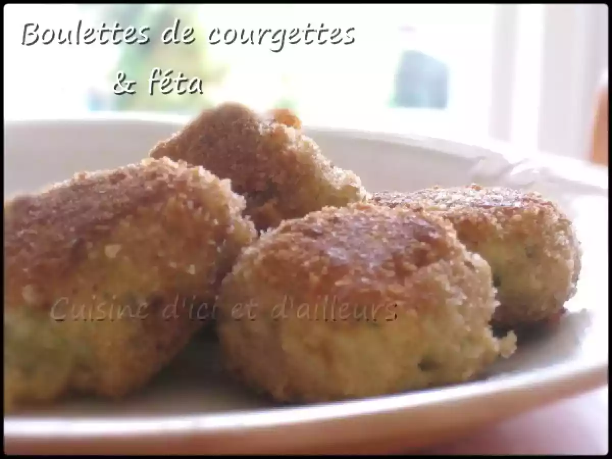 Boulettes de courgettes et féta