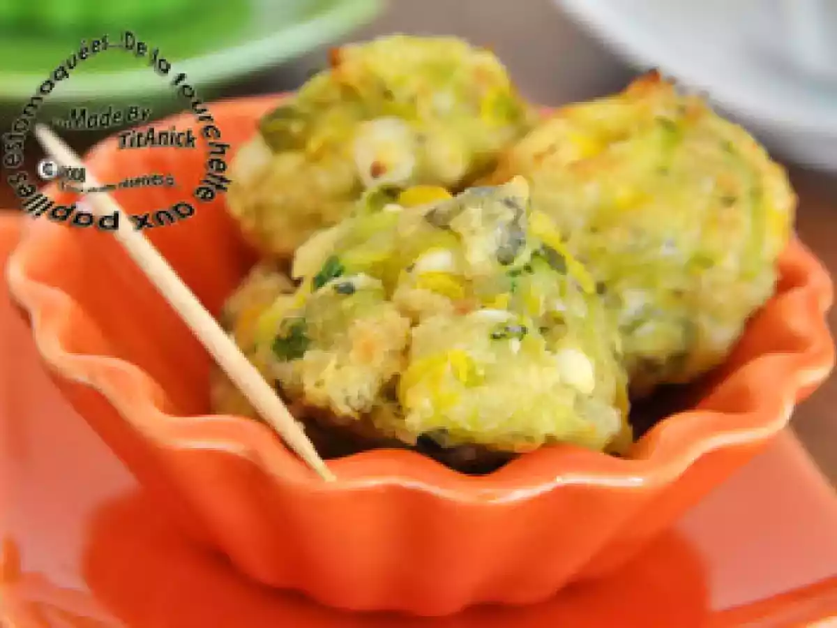 Boulettes de courgettes, fêta et menthe citronnée
