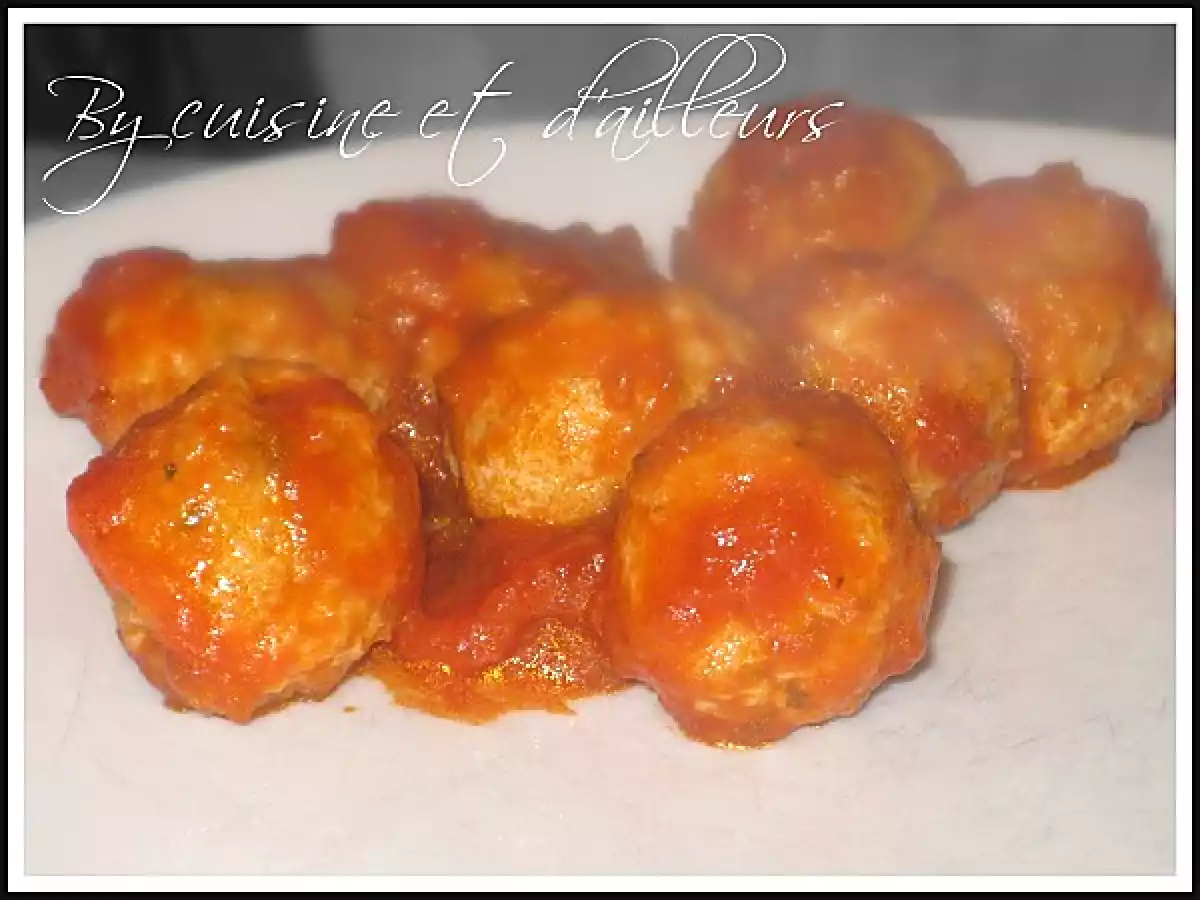 Boulettes de dinde aux olives et emmental