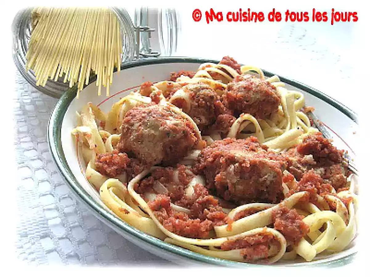 Boulettes de dindon, sauce tomate (mijoteuse)