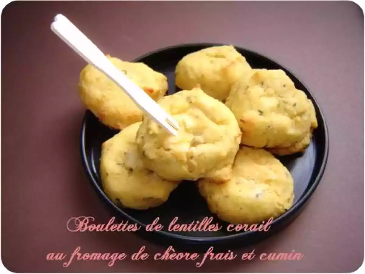 Boulettes de lentilles corail comme des falafels (de Cléa)