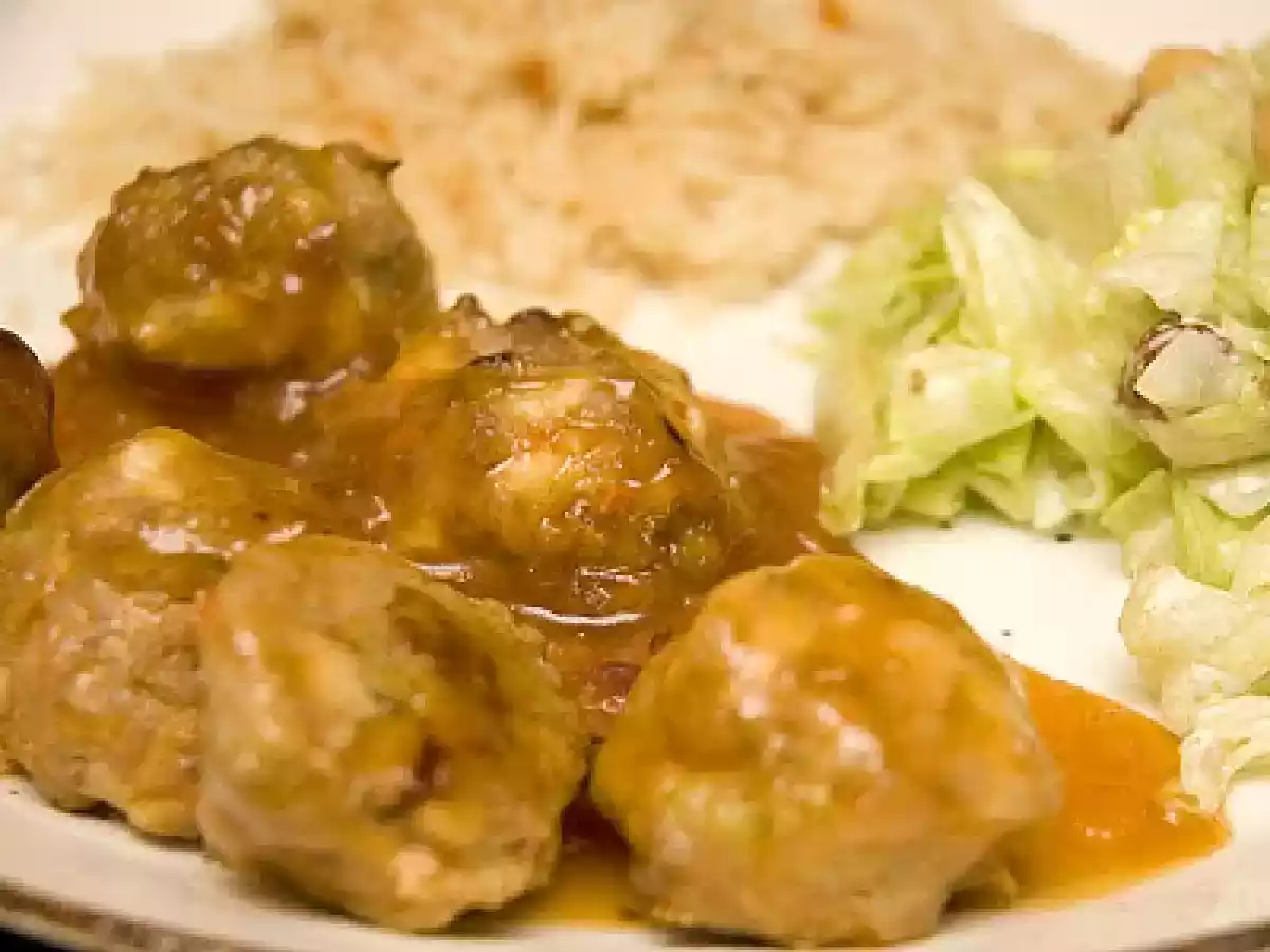 Boulettes de porc, sauce aigre-douce