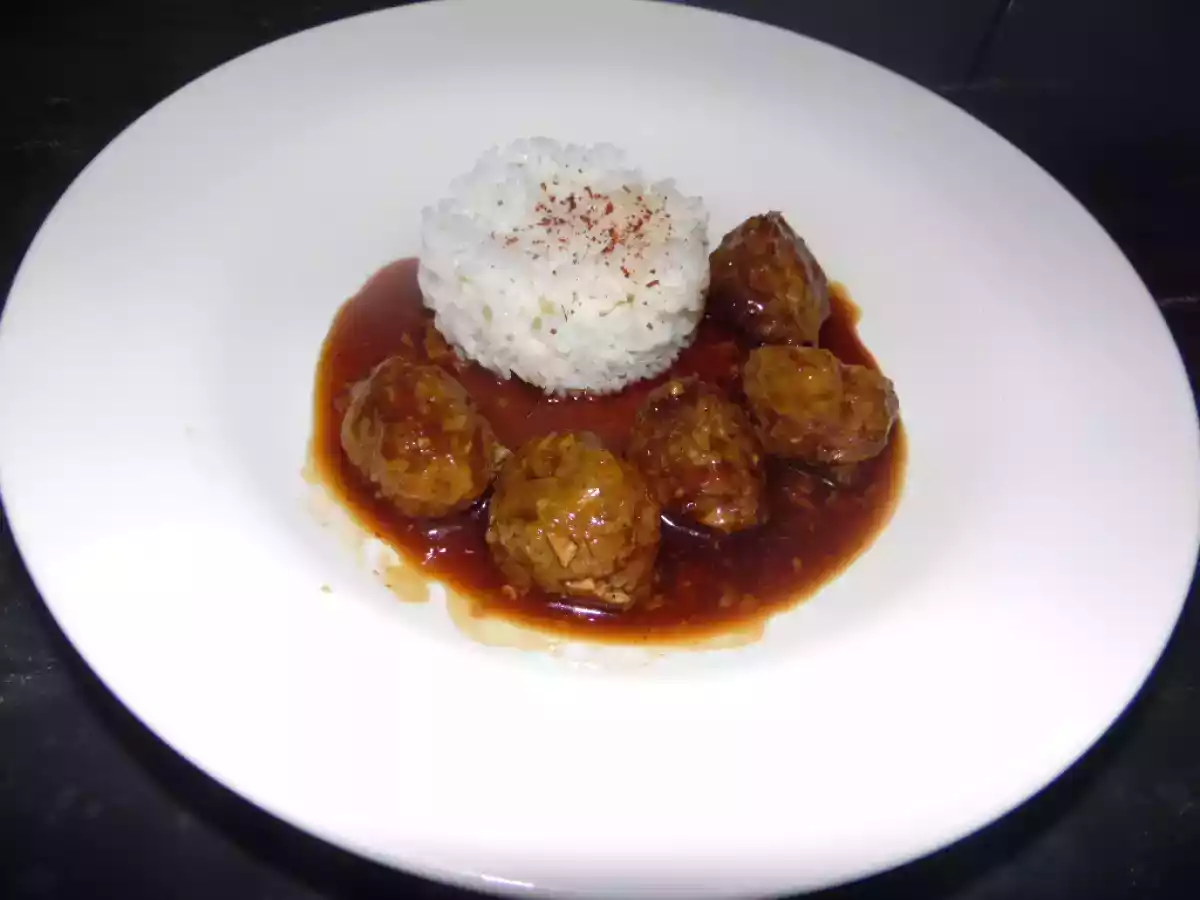 Boulettes de porc sauce soja et miel