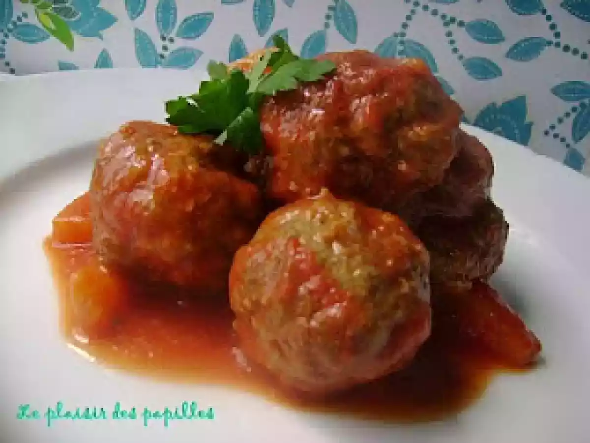 Boulettes de viande, sauce aigre-douce
