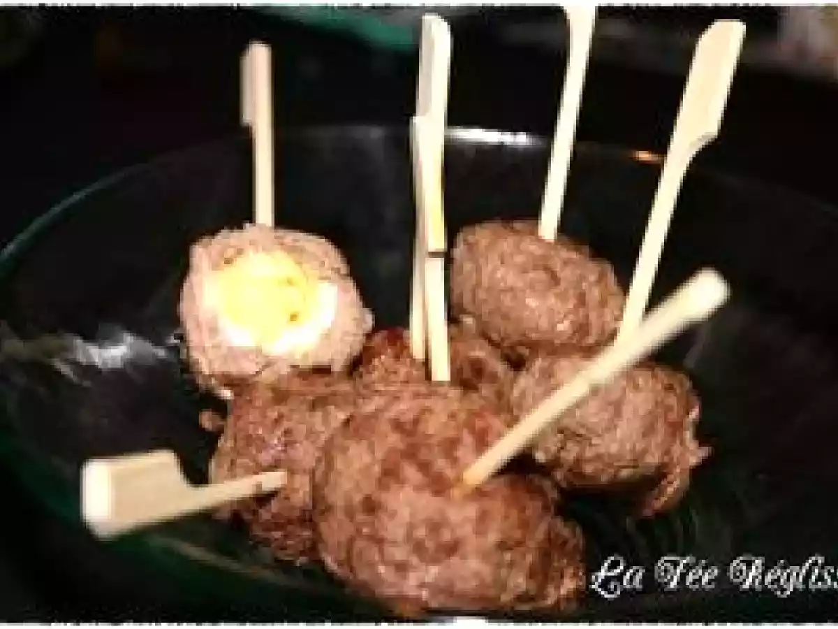 Boulettes farcies aux oeufs de caille