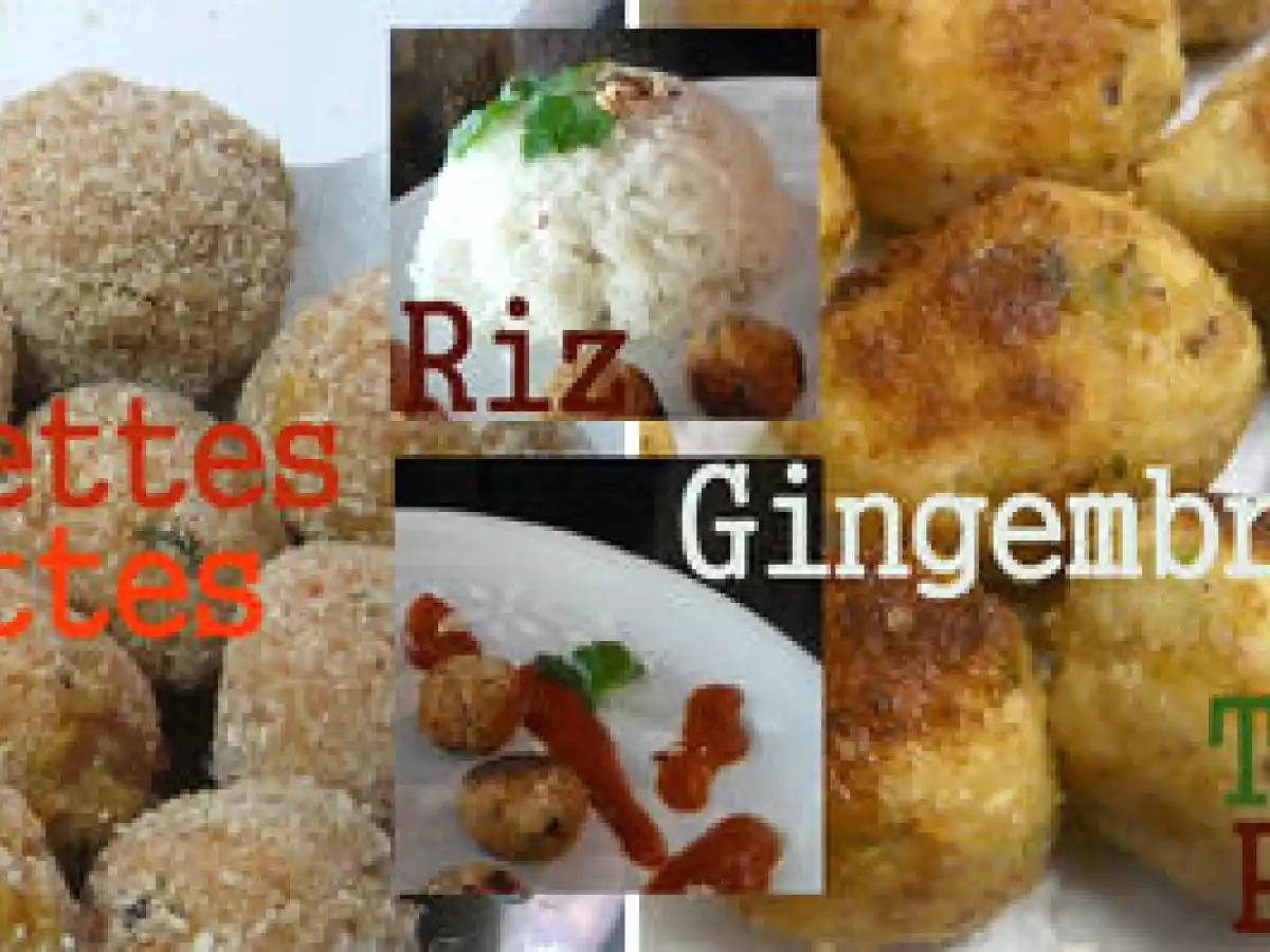 Boulettes poulet noisette soja, sauce tomate gingembre