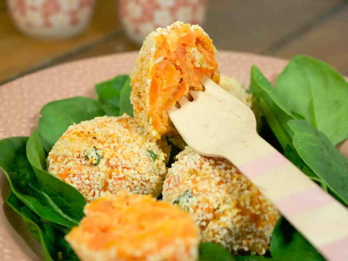 Boulettes végétariennes patate douces et fromage de chèvre