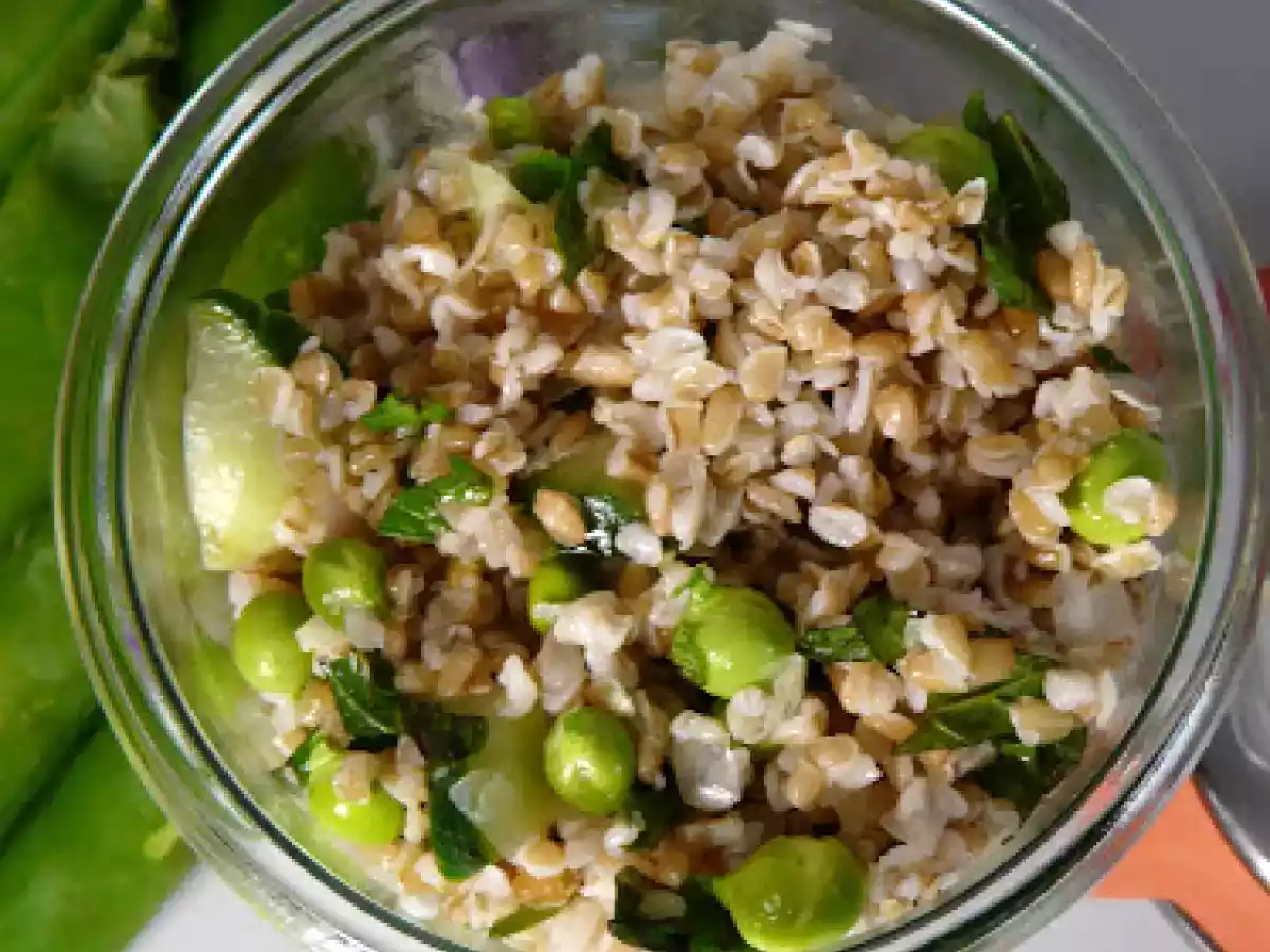 Boulghour aux petits pois crus, menthe ... - photo 2