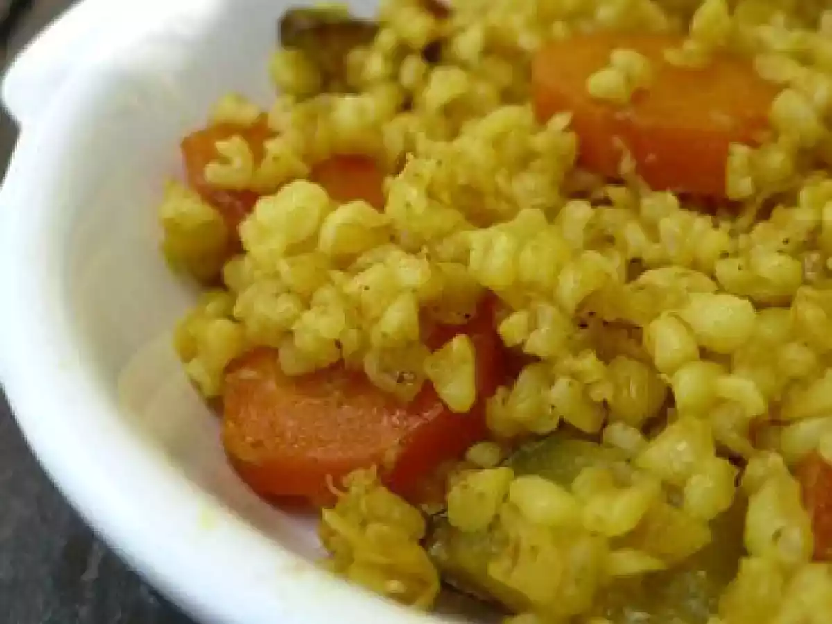Boulgour au curry de légumes